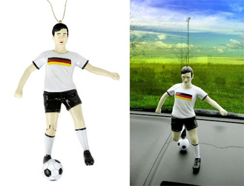 Werbeartikel : Kickender Nationalspieler
