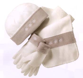 Werbeartikel : Fleece-Set Schnee